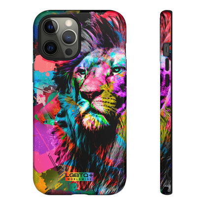 LGBTQWorldwide - ,,STARKER LÖWE" Doppelgehäuse Handyhülle Accessories, Glossy, iPhone Cases, Matte, Phone accessory, Phone Cases, Samsung Cases, Thermo, Valentine's Day Picks lgbtq Bekleidung Accessoires unisex Zubehör