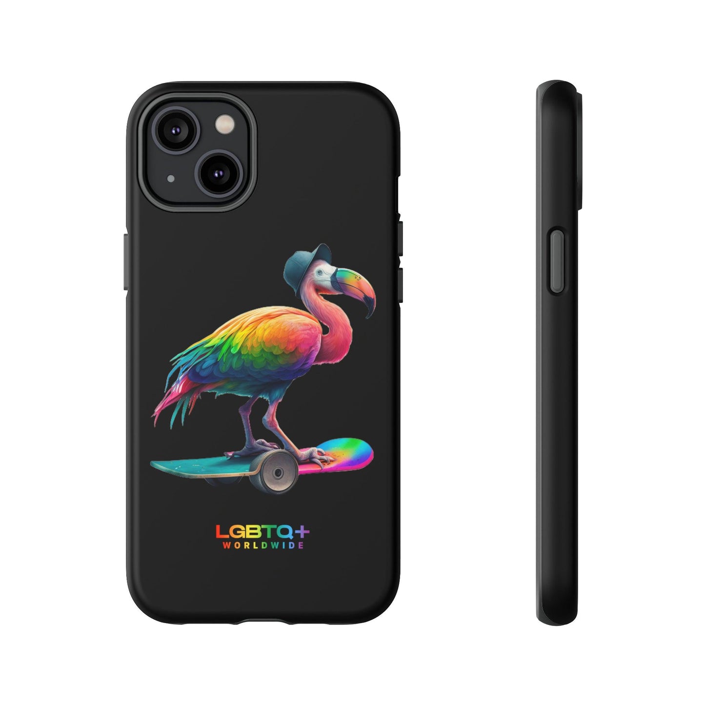 LGBTQWorldwide - ,,FLAMINGO" Doppelgehäuse Handyhülle Accessories, Glossy, iPhone Cases, Matte, Phone accessory, Phone Cases, Samsung Cases, tough, Valentine's Day Picks lgbtq Bekleidung Accessoires unisex Zubehör