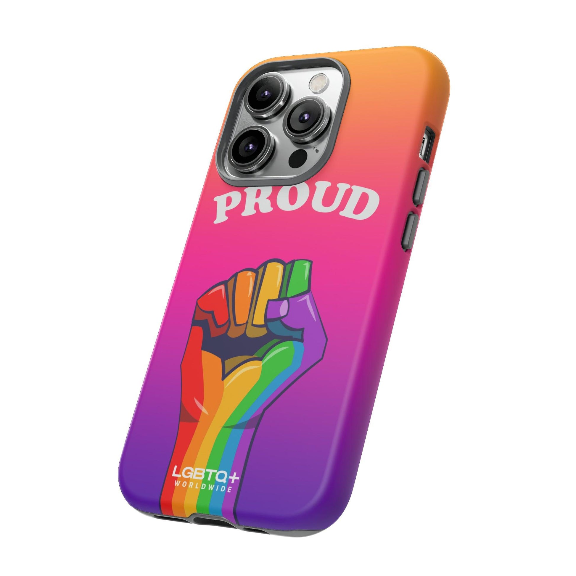 LGBTQWorldwide - ,,GLÜCKLICH" Doppelgehäuse Handyhülle Accessories, Glossy, iPhone Cases, Matte, Phone accessory, Phone Cases, Samsung Cases, Thermo, Valentine's Day Picks lgbtq Bekleidung Accessoires unisex Zubehör