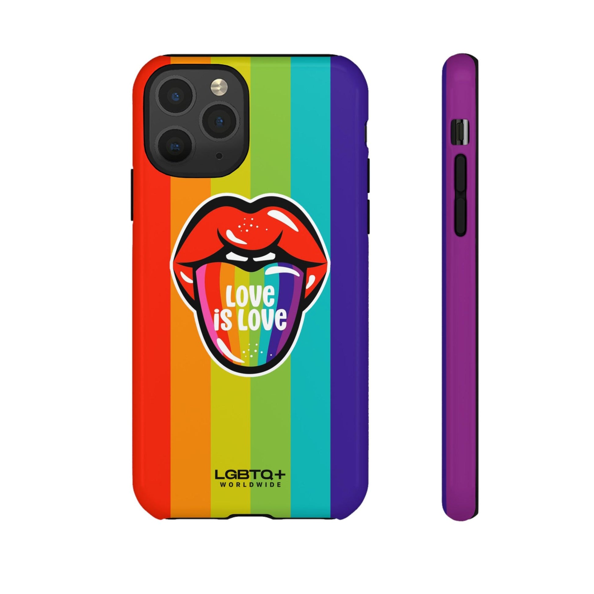 LGBTQWorldwide - ,,LIEBES ZUNGE" Doppelgehäuse Handyhülle Accessories, Glossy, iPhone Cases, Matte, Phone accessory, Phone Cases, Samsung Cases, Thermo, Valentine's Day Picks lgbtq Bekleidung Accessoires unisex Zubehör