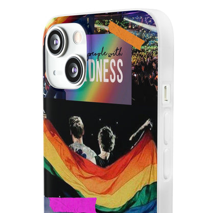 LGBTQWorldwide - ,,KINDNESS" Flexible Handyhülle Accessories, Case, iPhone, iPhone Cases, Phone accessory, Phone Cases, Samsung Cases, silikon, Valentine's Day promotion lgbtq Bekleidung Accessoires unisex Zubehör