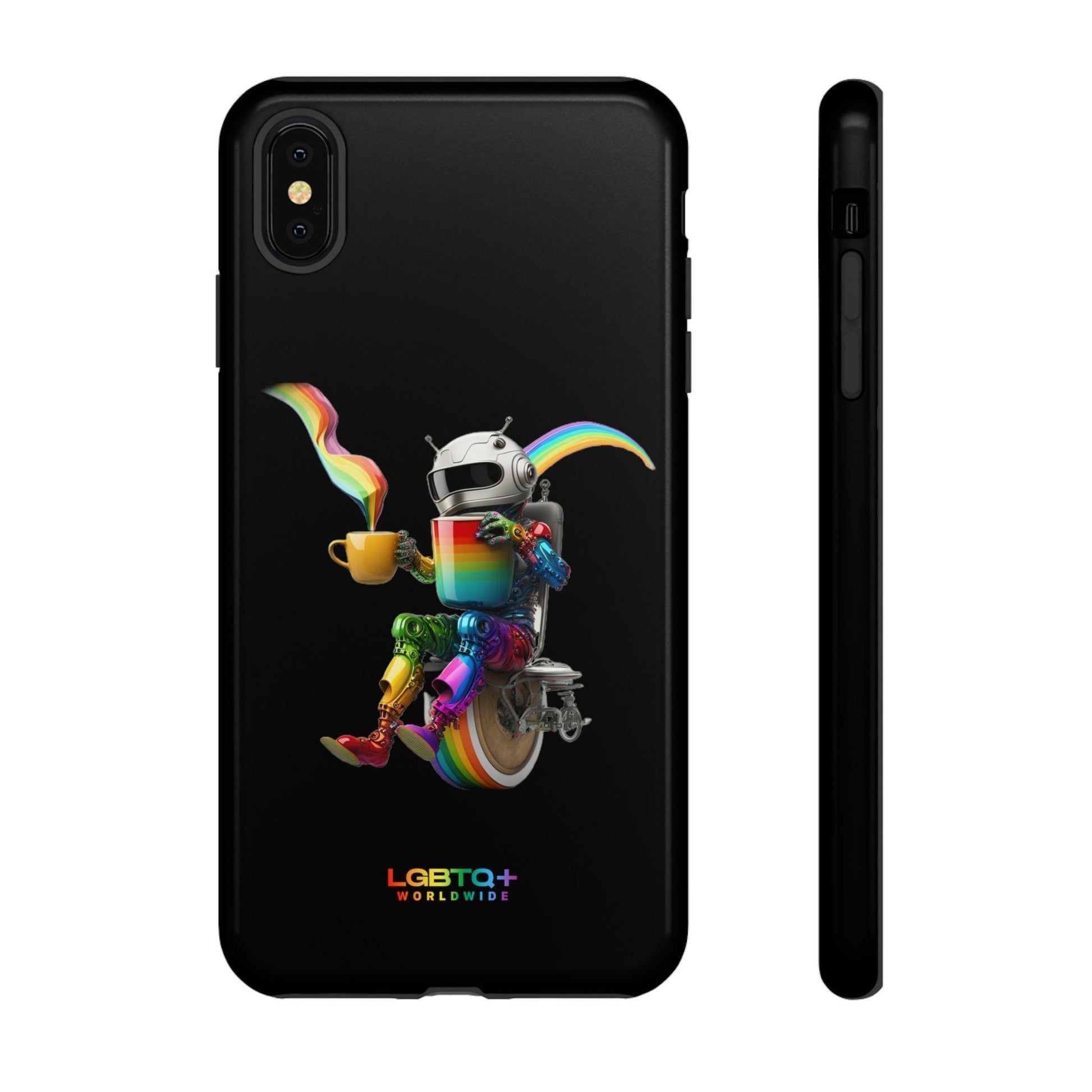 LGBTQWorldwide - ,,LUSTIGER ROBOTER" Doppelgehäuse Handyhülle Accessories, Glossy, iPhone Cases, Matte, Phone accessory, Phone Cases, Samsung Cases, tough, Valentine's Day Picks lgbtq Bekleidung Accessoires unisex Zubehör