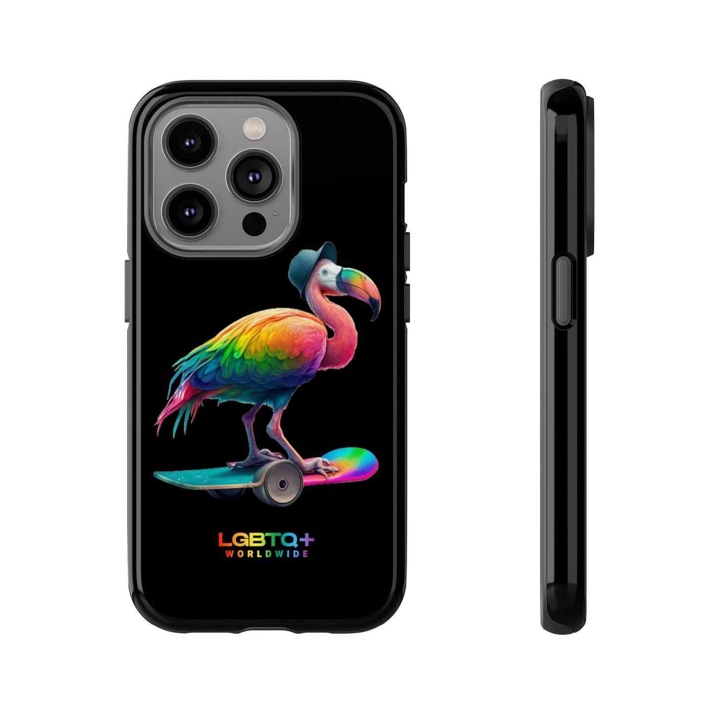 LGBTQWorldwide - ,,FLAMINGO" Doppelgehäuse Handyhülle Accessories, Glossy, iPhone Cases, Matte, Phone accessory, Phone Cases, Samsung Cases, tough, Valentine's Day Picks lgbtq Bekleidung Accessoires unisex Zubehör