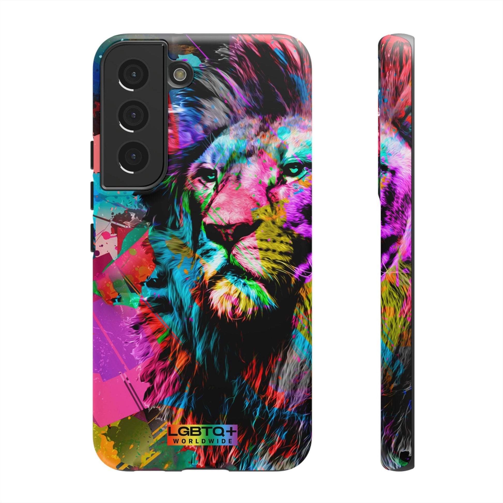 LGBTQWorldwide - ,,STARKER LÖWE" Doppelgehäuse Handyhülle Accessories, Glossy, iPhone Cases, Matte, Phone accessory, Phone Cases, Samsung Cases, Thermo, Valentine's Day Picks lgbtq Bekleidung Accessoires unisex Zubehör