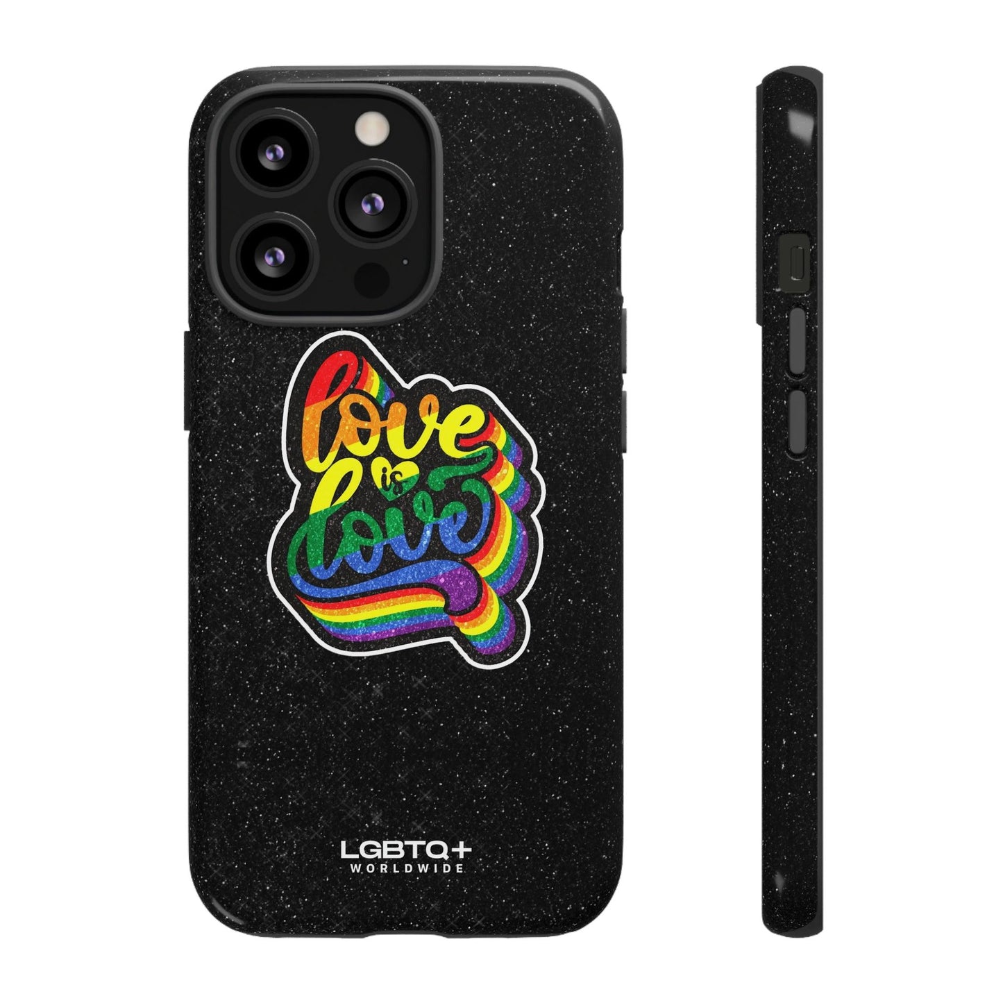 LGBTQWorldwide - ,,LOVE IS LOVE" Doppelgehäuse Handyhülle Accessories, Glossy, iPhone Cases, Matte, Phone accessory, Phone Cases, Samsung Cases, Thermo, Valentine's Day Picks lgbtq Bekleidung Accessoires unisex Zubehör