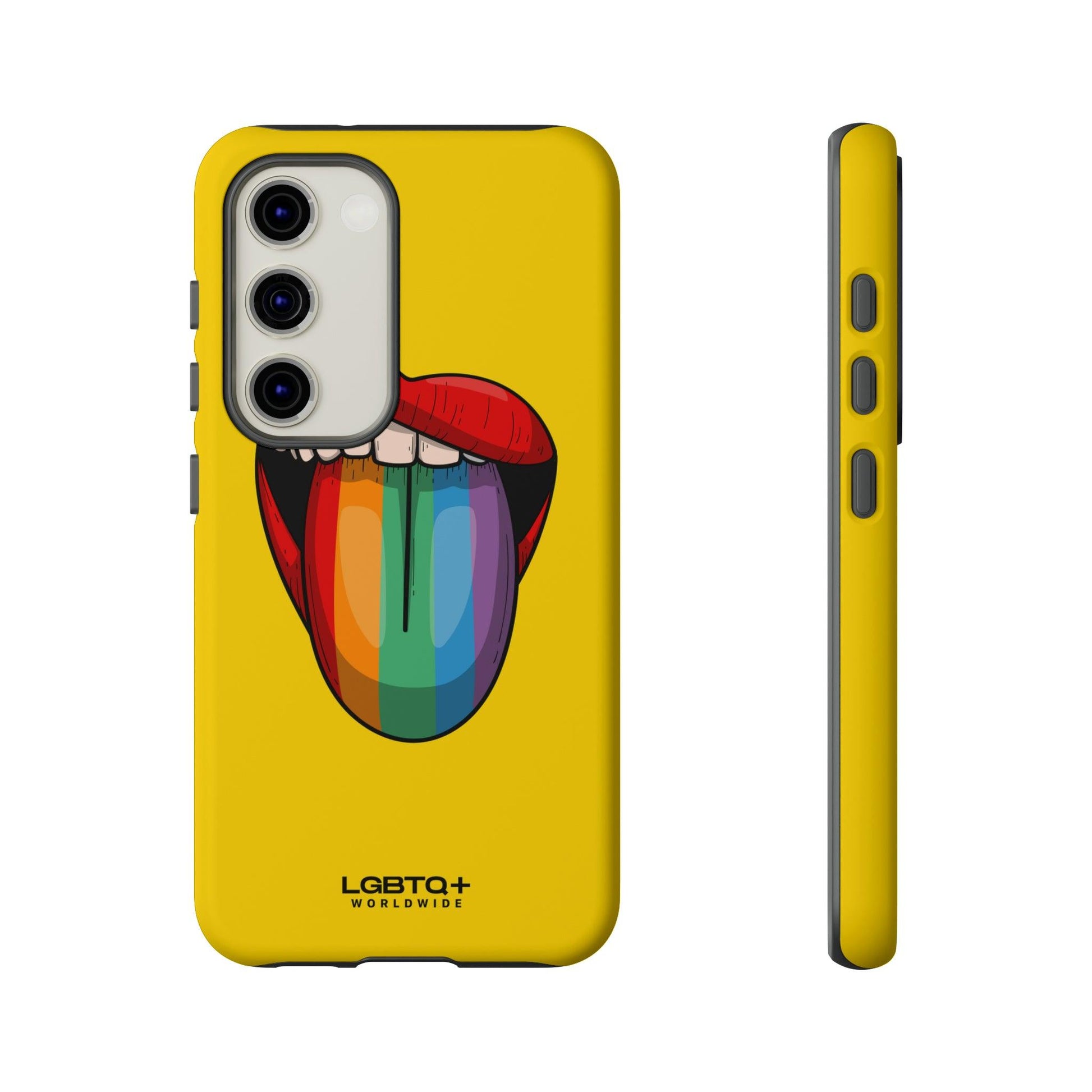 LGBTQWorldwide - ,,ZUNGE" Doppelgehäuse Handyhülle Accessories, Glossy, iPhone Cases, Matte, Phone accessory, Phone Cases, Samsung Cases, Thermo, Valentine's Day Picks lgbtq Bekleidung Accessoires unisex Zubehör