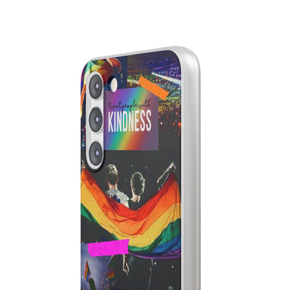 LGBTQWorldwide - ,,KINDNESS" Flexible Handyhülle Accessories, Case, iPhone, iPhone Cases, Phone accessory, Phone Cases, Samsung Cases, silikon, Valentine's Day promotion lgbtq Bekleidung Accessoires unisex Zubehör