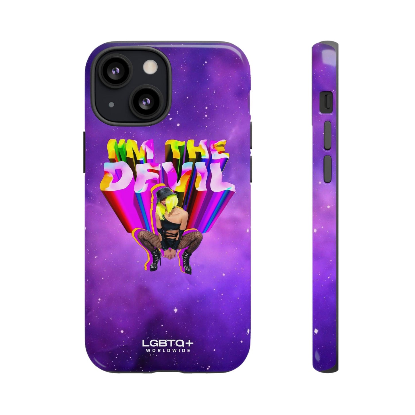 LGBTQWorldwide - ,,I AM THE DEVIL" Doppelgehäuse Handyhülle Accessories, Glossy, iPhone Cases, Matte, Phone accessory, Phone Cases, Samsung Cases, Thermo, Valentine's Day Picks lgbtq Bekleidung Accessoires unisex Zubehör