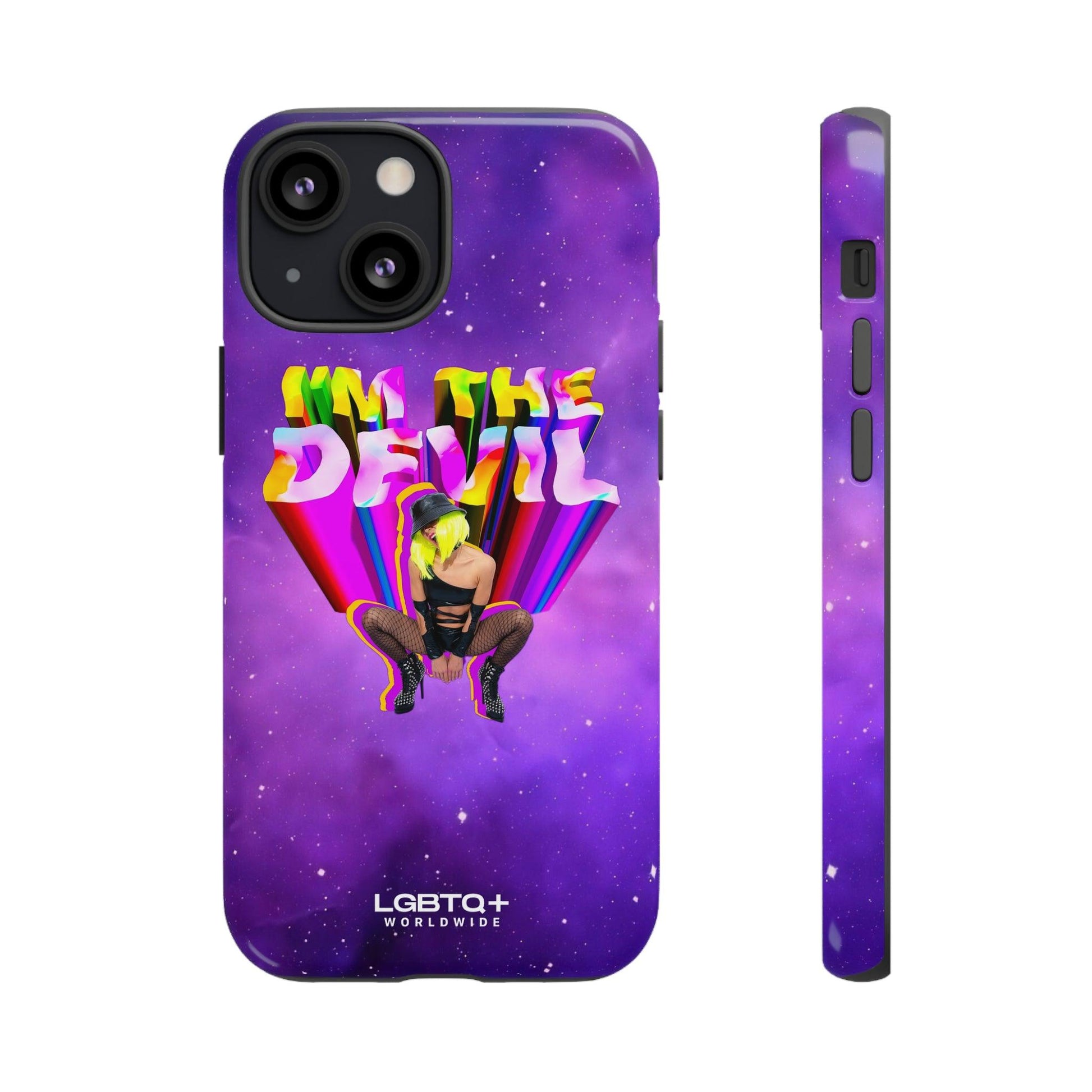 LGBTQWorldwide - ,,I AM THE DEVIL" Doppelgehäuse Handyhülle Accessories, Glossy, iPhone Cases, Matte, Phone accessory, Phone Cases, Samsung Cases, Thermo, Valentine's Day Picks lgbtq Bekleidung Accessoires unisex Zubehör