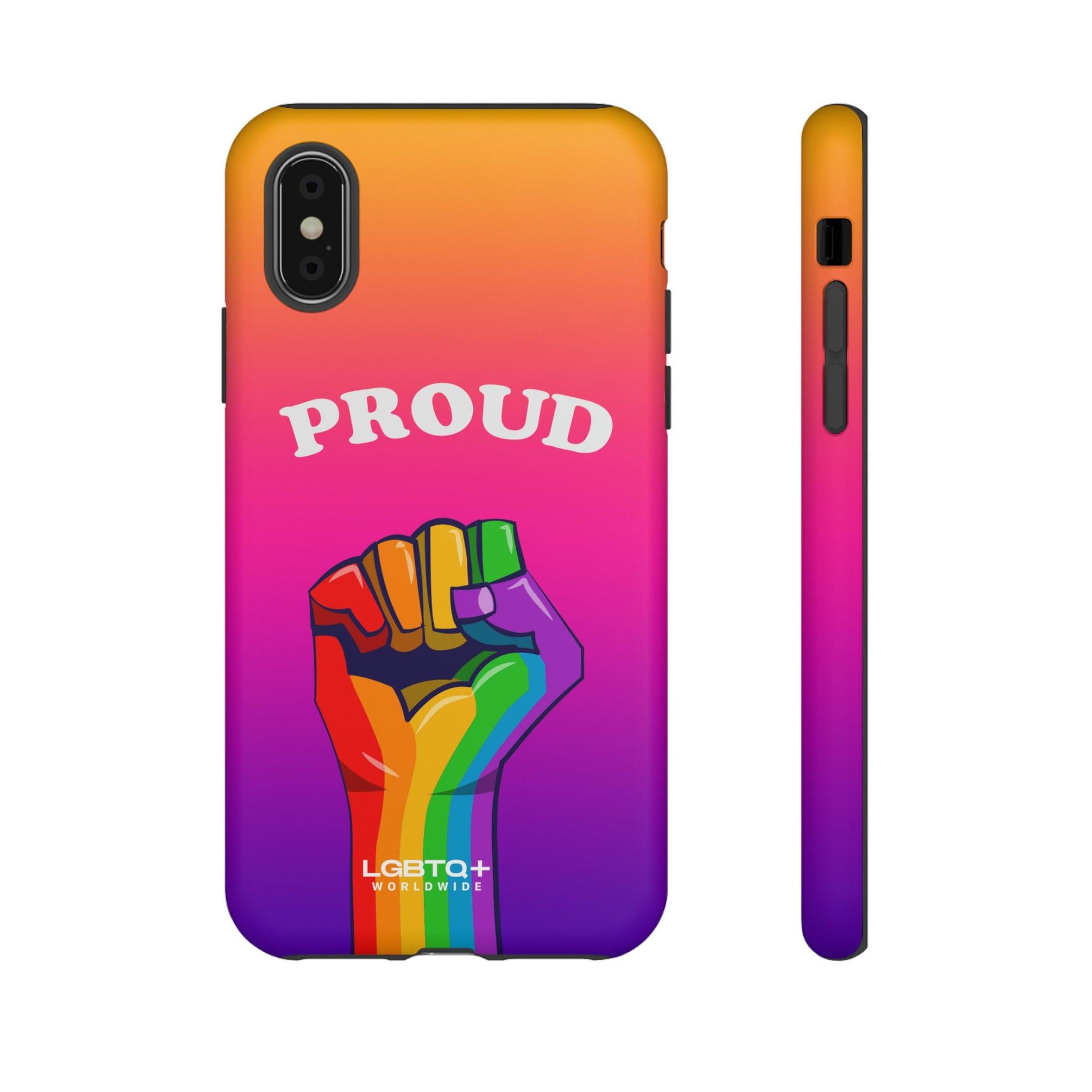 LGBTQWorldwide - ,,GLÜCKLICH" Doppelgehäuse Handyhülle Accessories, Glossy, iPhone Cases, Matte, Phone accessory, Phone Cases, Samsung Cases, Thermo, Valentine's Day Picks lgbtq Bekleidung Accessoires unisex Zubehör