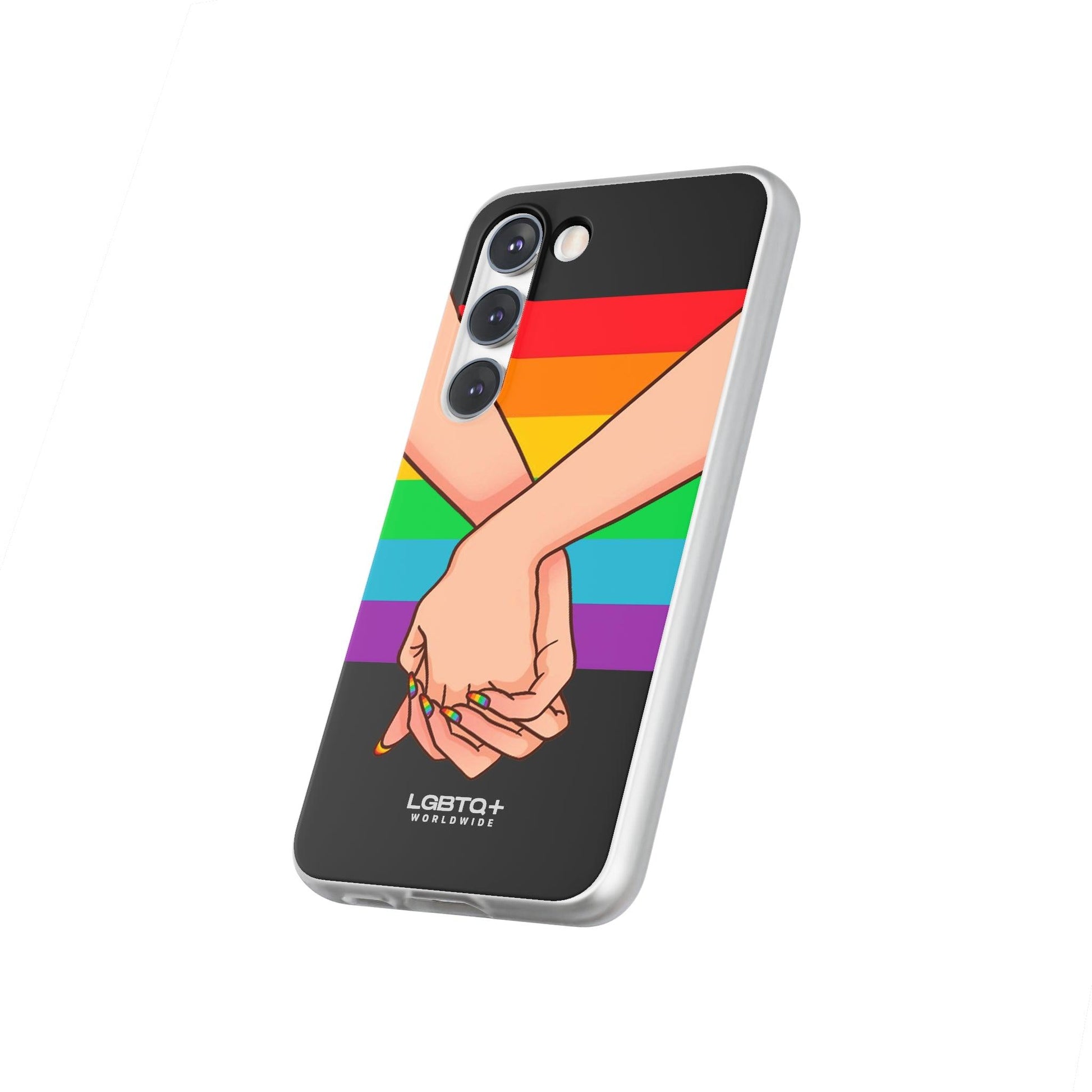 LGBTQWorldwide - ,,TOGETHER PRIDE" Flexible Handyhülle Accessories, Case, iPhone, iPhone Cases, Phone accessory, Phone Cases, Samsung Cases, silikon, Valentine's Day promotion lgbtq Bekleidung Accessoires unisex Zubehör