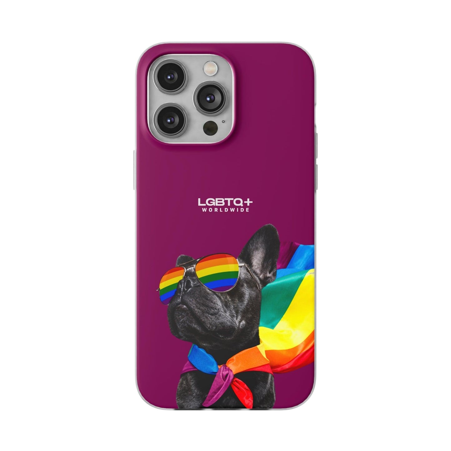 LGBTQWorldwide - ,,GLÜCKLICHER HUND" Flexible Handyhülle Accessories, Case, iPhone, iPhone Cases, Phone accessory, Phone Cases, Samsung Cases, silikon, Valentine's Day promotion lgbtq Bekleidung Accessoires unisex Zubehör