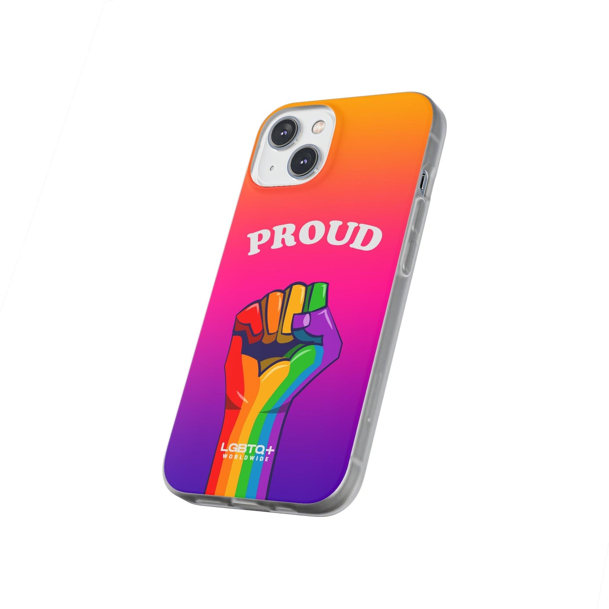 LGBTQWorldwide - ,,GLÜCKLICH" Flexible Handyhülle Accessories, Case, iPhone, iPhone Cases, Phone accessory, Phone Cases, Samsung Cases, silikon, Valentine's Day promotion lgbtq Bekleidung Accessoires unisex Zubehör