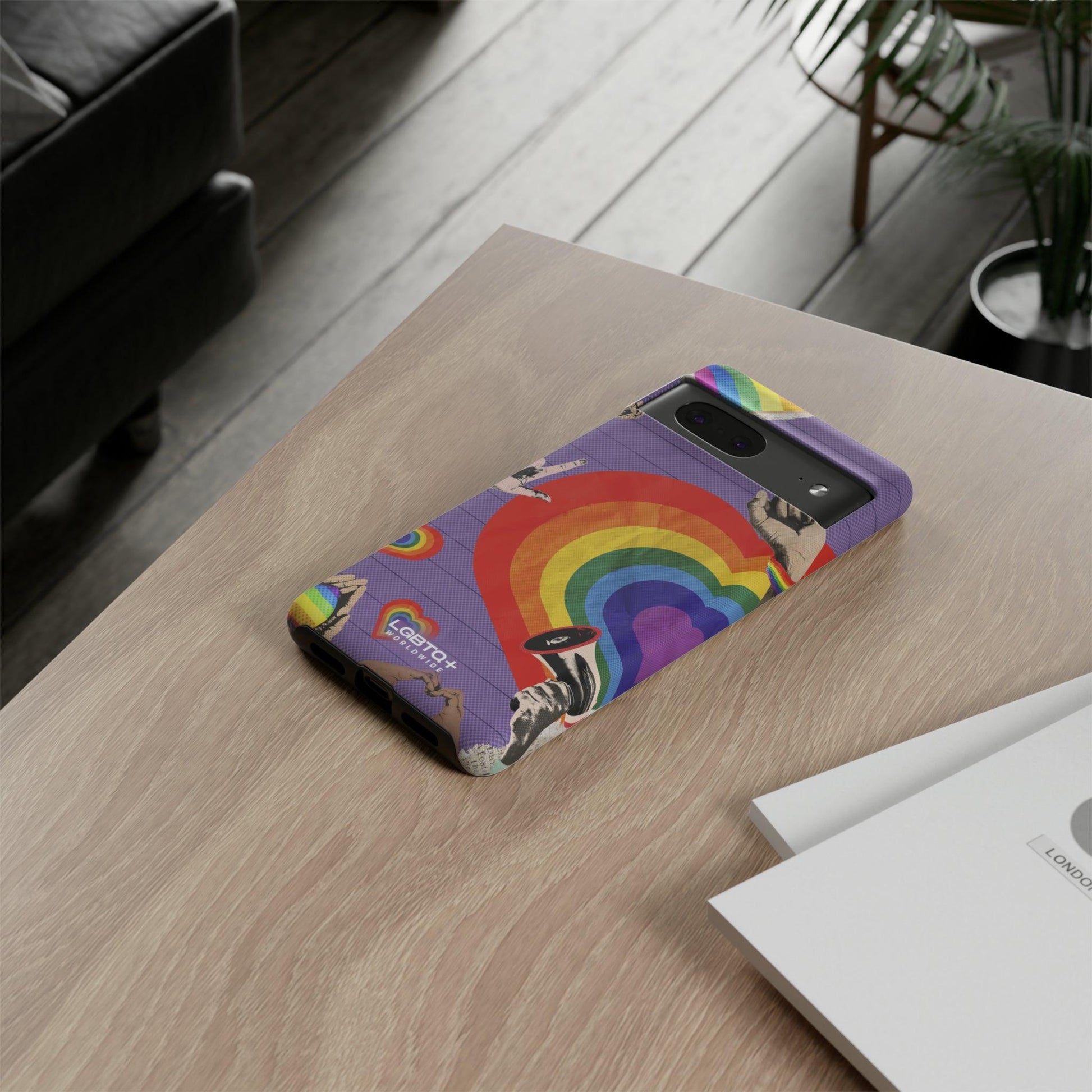 LGBTQWorldwide - ,,REGENBOGEN HERZ" Doppelgehäuse Handyhülle Accessories, Glossy, iPhone Cases, Matte, Phone accessory, Phone Cases, Samsung Cases, Thermo, Valentine's Day Picks lgbtq Bekleidung Accessoires unisex Zubehör