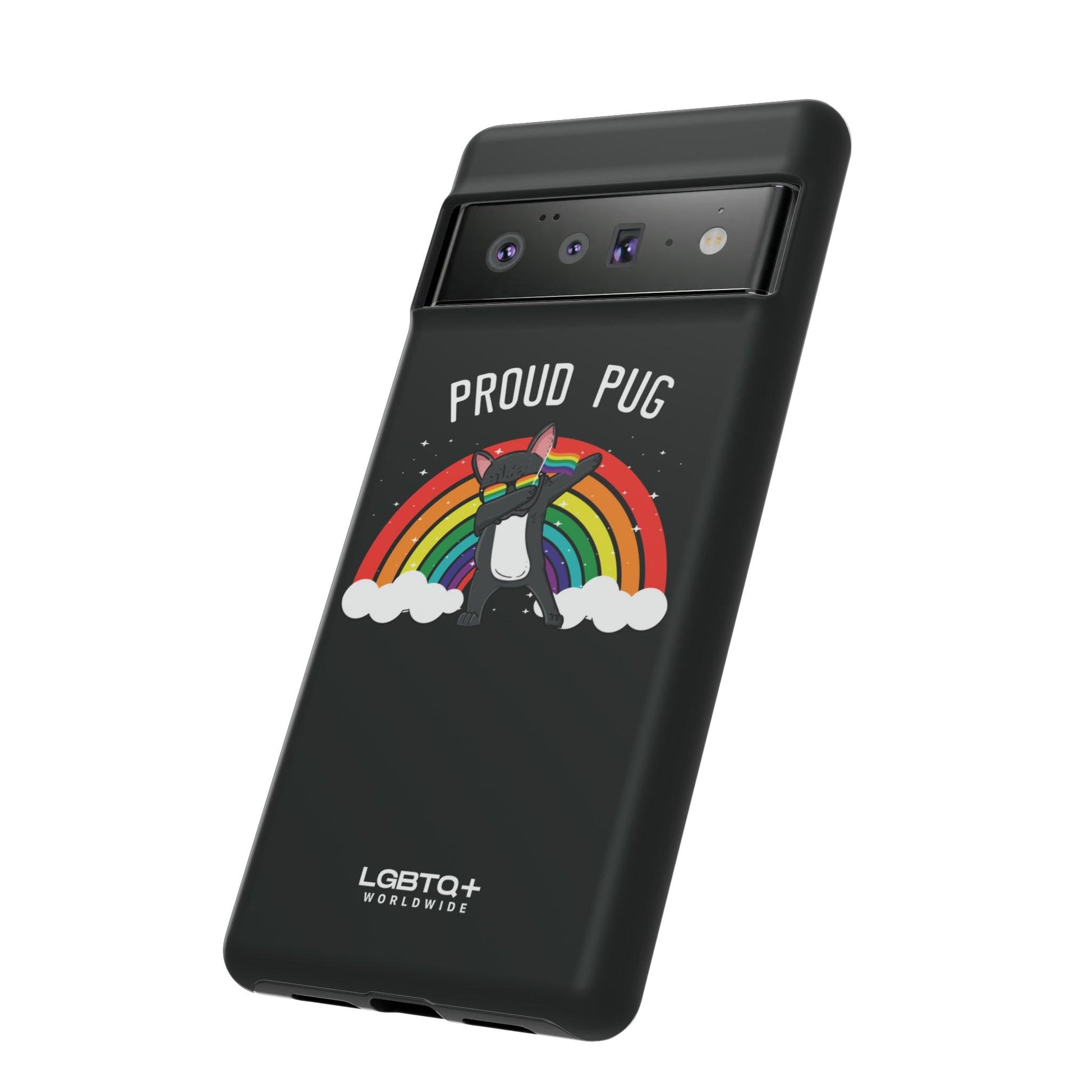 LGBTQWorldwide - ,,PROUD PUG" Doppelgehäuse Handyhülle Accessories, Glossy, iPhone Cases, Matte, Phone accessory, Phone Cases, Samsung Cases, Thermo, Valentine's Day Picks lgbtq Bekleidung Accessoires unisex Zubehör