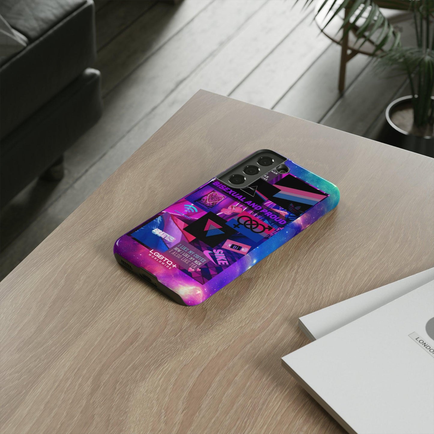 LGBTQWorldwide - ,,BISEXUAL" Doppelgehäuse Handyhülle Accessories, Glossy, iPhone Cases, Matte, Phone accessory, Phone Cases, Samsung Cases, Thermo, Valentine's Day Picks lgbtq Bekleidung Accessoires unisex Zubehör