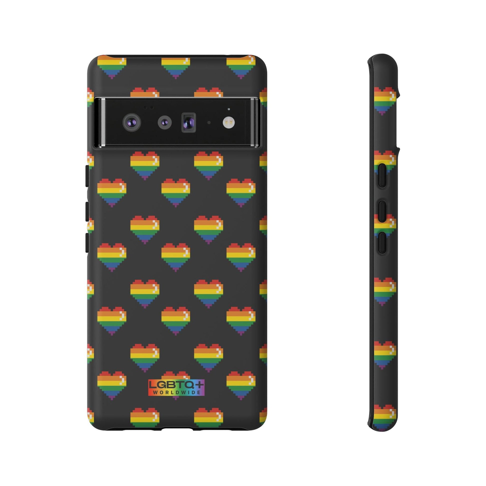 LGBTQWorldwide - ,,COMIC HERZEN" Doppelgehäuse Handyhülle Accessories, Glossy, iPhone Cases, Matte, Phone accessory, Phone Cases, Samsung Cases, Thermo, Valentine's Day Picks lgbtq Bekleidung Accessoires unisex Zubehör