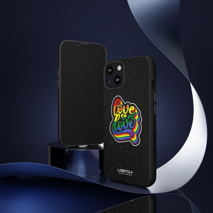 LGBTQWorldwide - ,,LOVE IS LOVE" Doppelgehäuse Handyhülle Accessories, Glossy, iPhone Cases, Matte, Phone accessory, Phone Cases, Samsung Cases, Thermo, Valentine's Day Picks lgbtq Bekleidung Accessoires unisex Zubehör