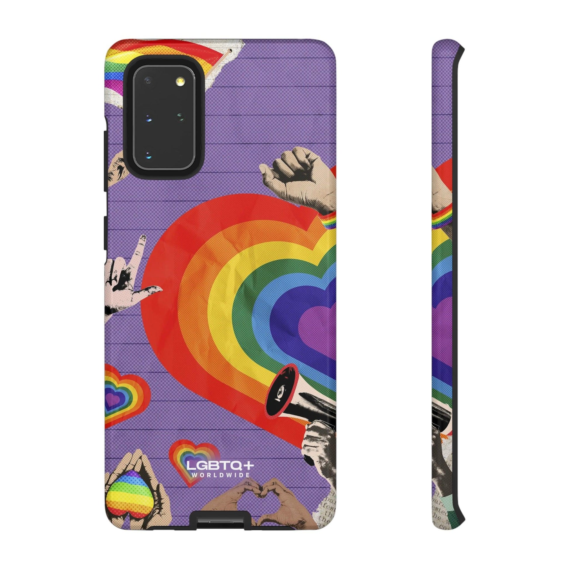 LGBTQWorldwide - ,,REGENBOGEN HERZ" Doppelgehäuse Handyhülle Accessories, Glossy, iPhone Cases, Matte, Phone accessory, Phone Cases, Samsung Cases, Thermo, Valentine's Day Picks lgbtq Bekleidung Accessoires unisex Zubehör