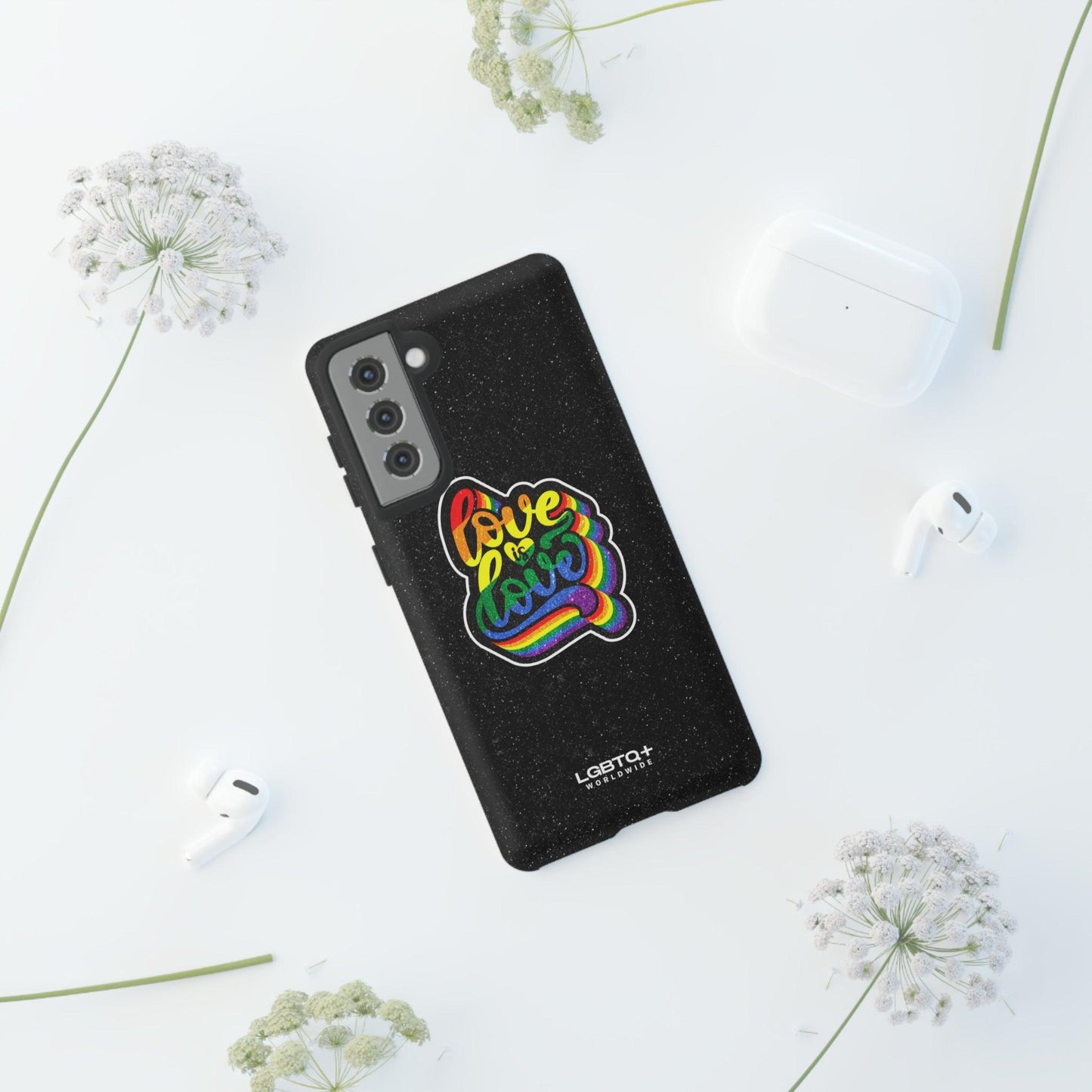 LGBTQWorldwide - ,,LOVE IS LOVE" Doppelgehäuse Handyhülle Accessories, Glossy, iPhone Cases, Matte, Phone accessory, Phone Cases, Samsung Cases, Thermo, Valentine's Day Picks lgbtq Bekleidung Accessoires unisex Zubehör