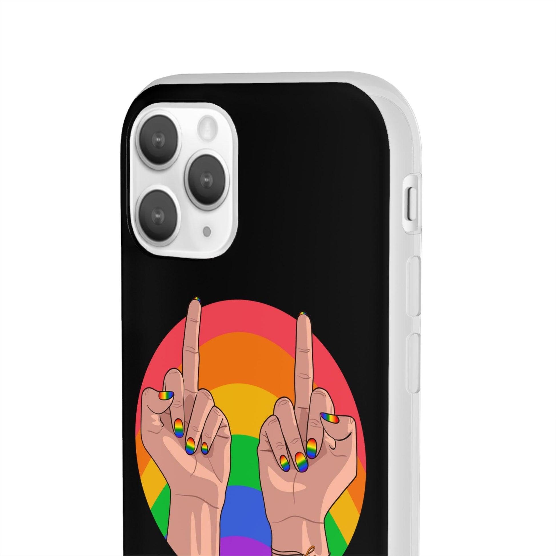 LGBTQWorldwide - ,,GIVE A FUCK" Flexible Handyhülle Accessories, Case, iPhone, iPhone Cases, Phone accessory, Phone Cases, Samsung Cases, silikon, Valentine's Day promotion lgbtq Bekleidung Accessoires unisex Zubehör