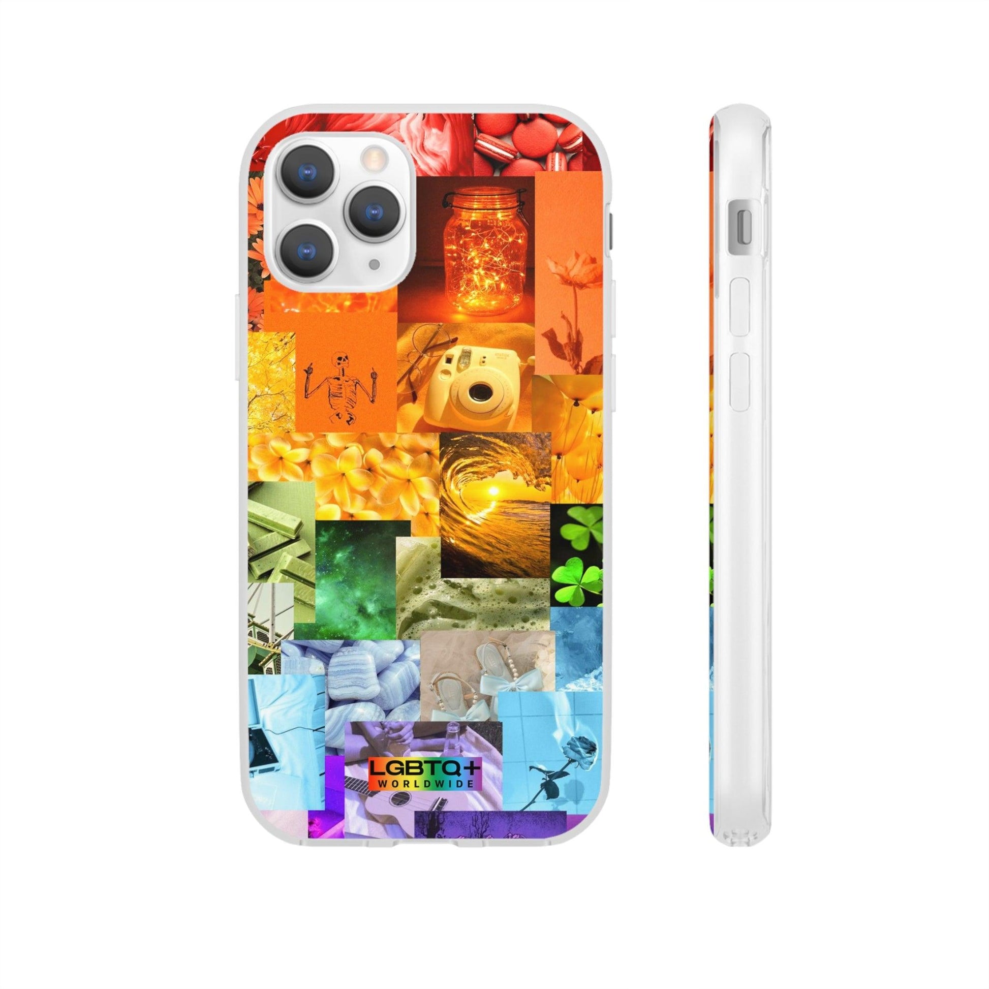 LGBTQWorldwide - ,,GLÜCKLICHKEIT" Flexible Handyhülle Accessories, Case, iPhone, iPhone Cases, Phone accessory, Phone Cases, Samsung Cases, silikon, Valentine's Day promotion lgbtq Bekleidung Accessoires unisex Zubehör