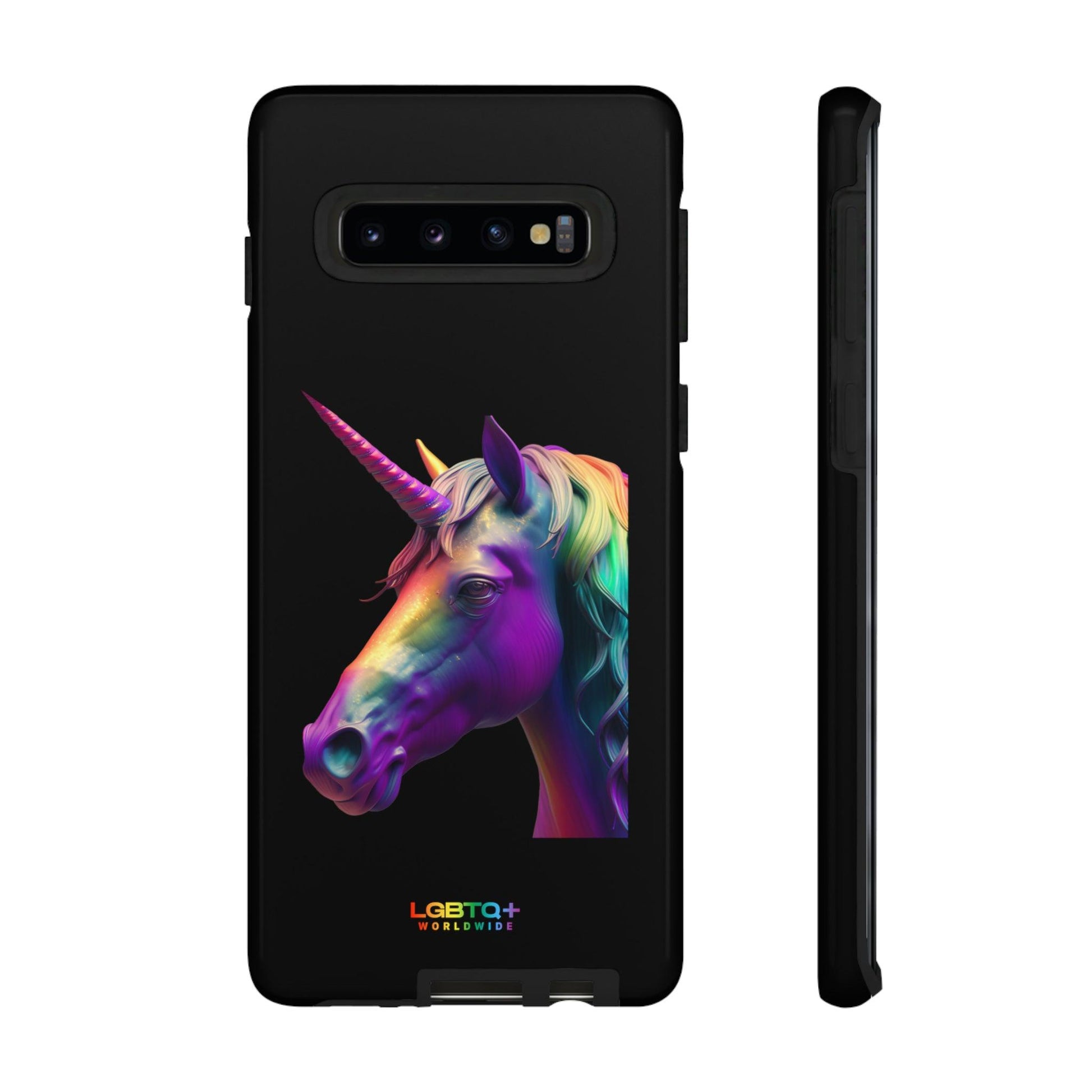 LGBTQWorldwide - ,,REGENBOGEN EINHORN" Doppelgehäuse Handyhülle Accessories, Glossy, iPhone Cases, Matte, Phone accessory, Phone Cases, Samsung Cases, tough, Valentine's Day Picks lgbtq Bekleidung Accessoires unisex Zubehör