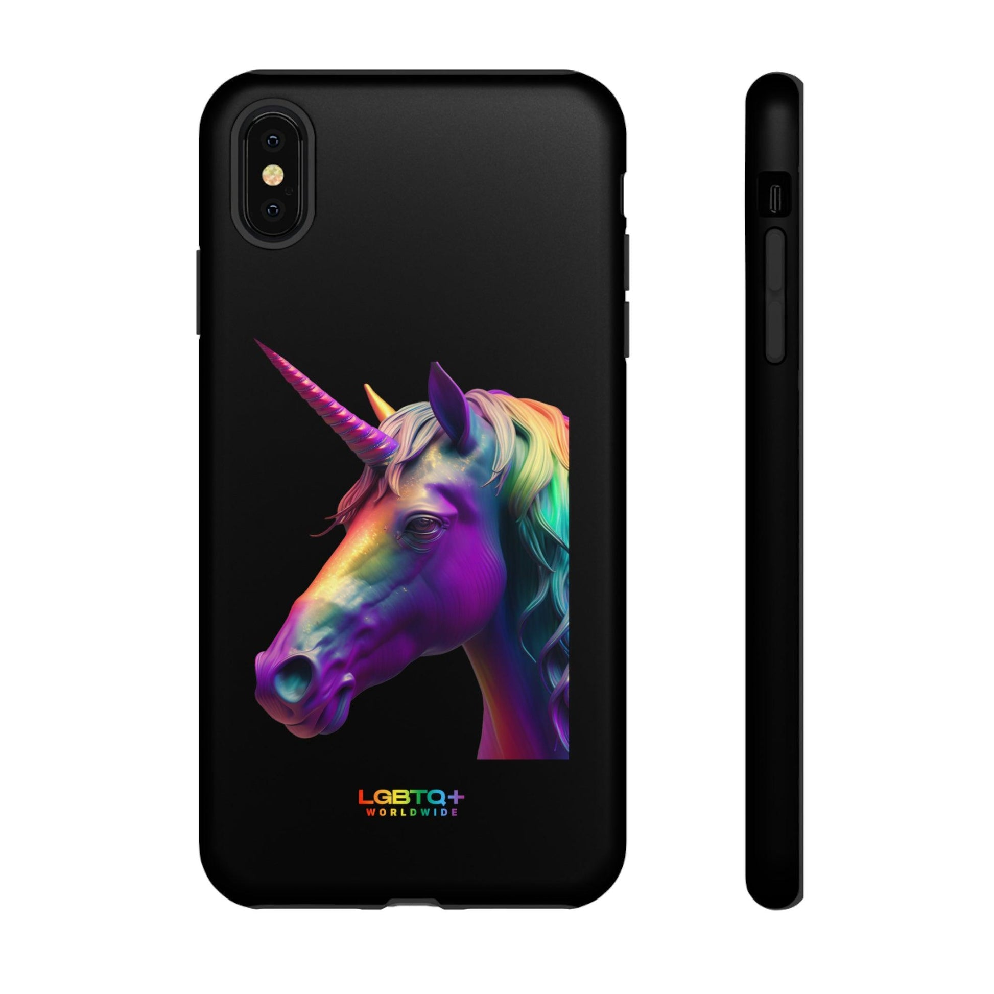 LGBTQWorldwide - ,,REGENBOGEN EINHORN" Doppelgehäuse Handyhülle Accessories, Glossy, iPhone Cases, Matte, Phone accessory, Phone Cases, Samsung Cases, tough, Valentine's Day Picks lgbtq Bekleidung Accessoires unisex Zubehör