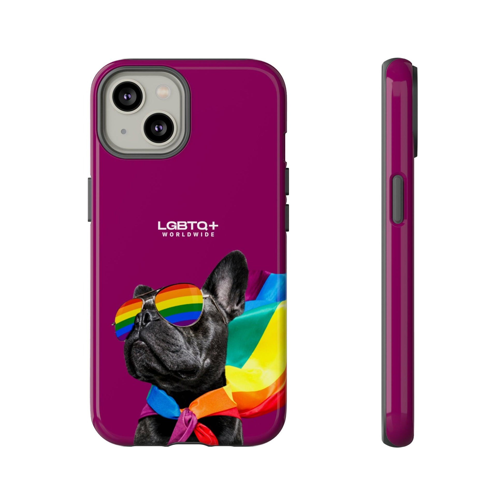 LGBTQWorldwide - ,,GLÜCKLICHER HUND" Doppelgehäuse Handyhülle Accessories, Glossy, iPhone Cases, Matte, Phone accessory, Phone Cases, Samsung Cases, Thermo, Valentine's Day Picks lgbtq Bekleidung Accessoires unisex Zubehör