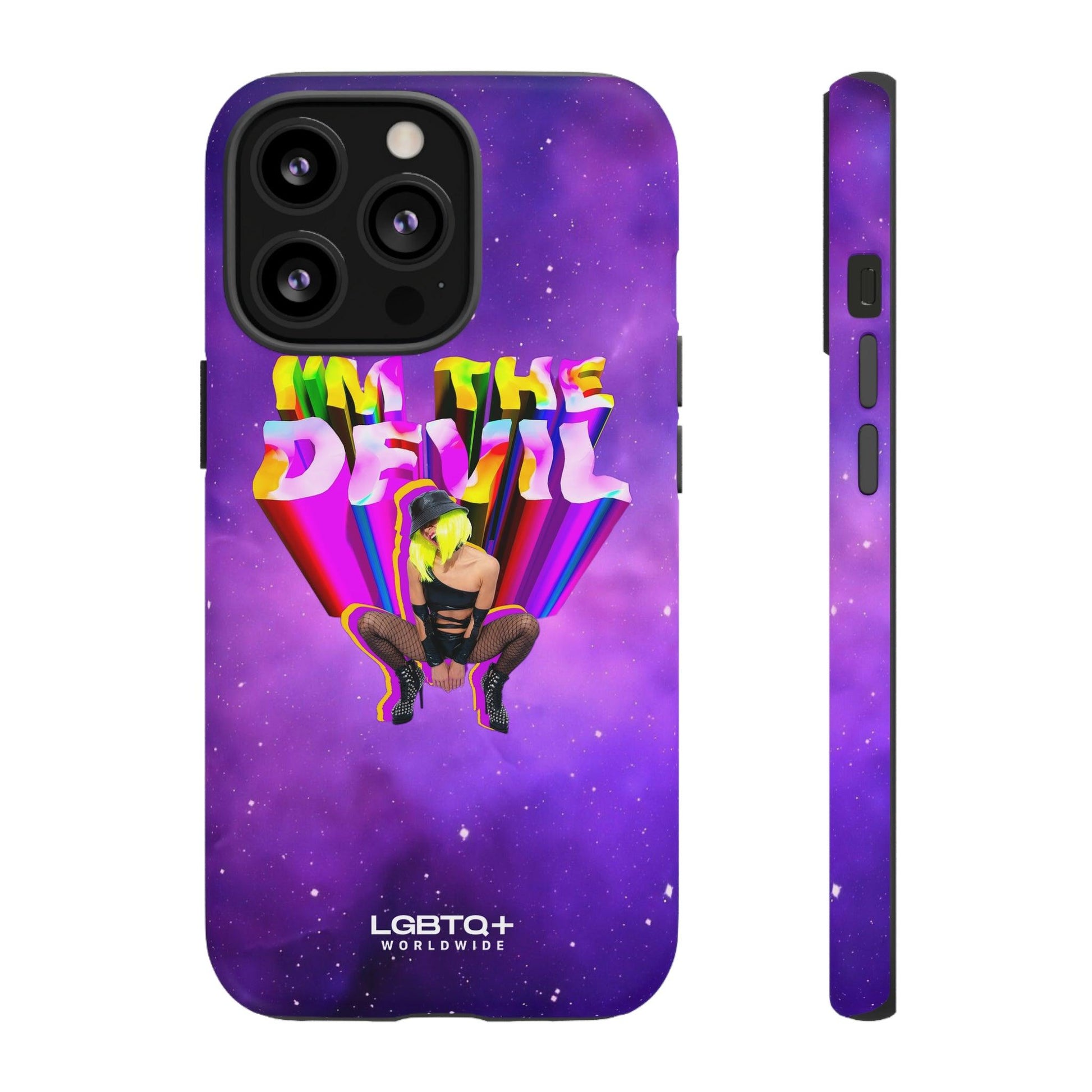 LGBTQWorldwide - ,,I AM THE DEVIL" Doppelgehäuse Handyhülle Accessories, Glossy, iPhone Cases, Matte, Phone accessory, Phone Cases, Samsung Cases, Thermo, Valentine's Day Picks lgbtq Bekleidung Accessoires unisex Zubehör