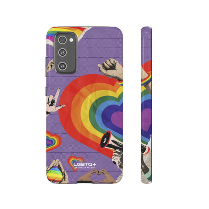 LGBTQWorldwide - ,,REGENBOGEN HERZ" Doppelgehäuse Handyhülle Accessories, Glossy, iPhone Cases, Matte, Phone accessory, Phone Cases, Samsung Cases, Thermo, Valentine's Day Picks lgbtq Bekleidung Accessoires unisex Zubehör