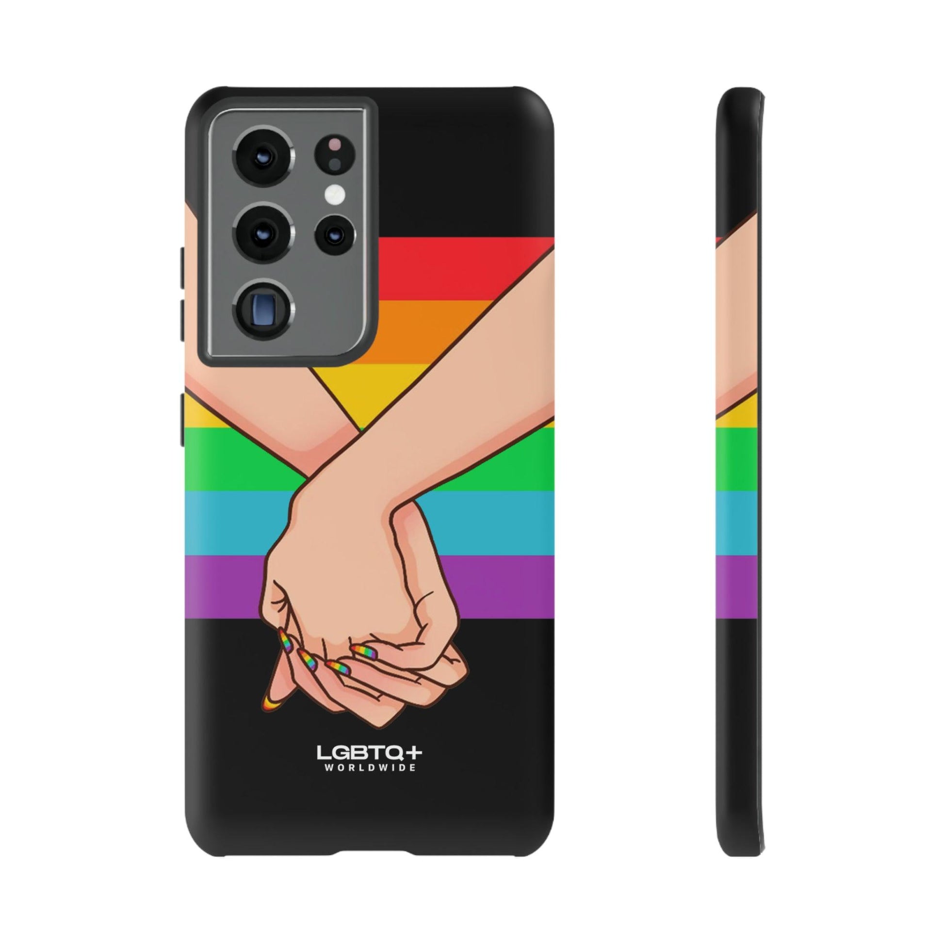 LGBTQWorldwide - ,,TOGETHER PRIDE" Doppelgehäuse Handyhülle Accessories, Glossy, iPhone Cases, Matte, Phone accessory, Phone Cases, Samsung Cases, Thermo, Valentine's Day Picks lgbtq Bekleidung Accessoires unisex Zubehör