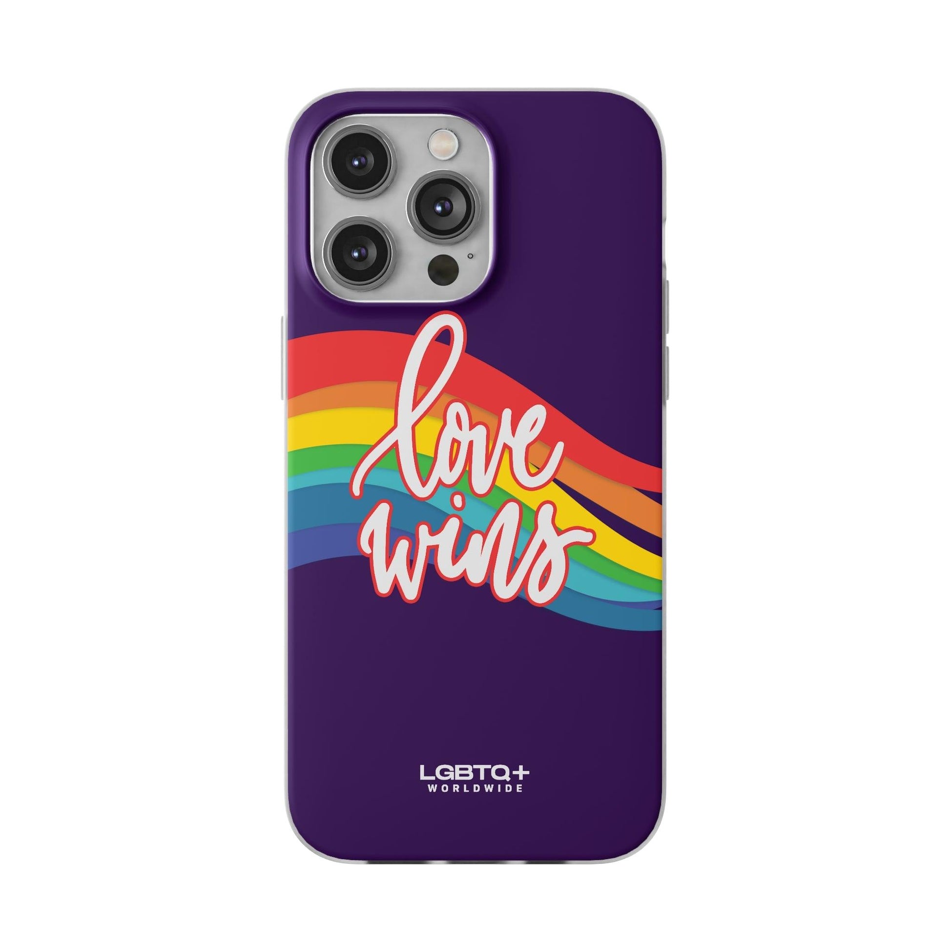 LGBTQWorldwide - ,,LIEBE GEWINNT" Flexible Handyhülle Accessories, Case, iPhone, iPhone Cases, Phone accessory, Phone Cases, Samsung Cases, silikon, Valentine's Day promotion lgbtq Bekleidung Accessoires unisex Zubehör