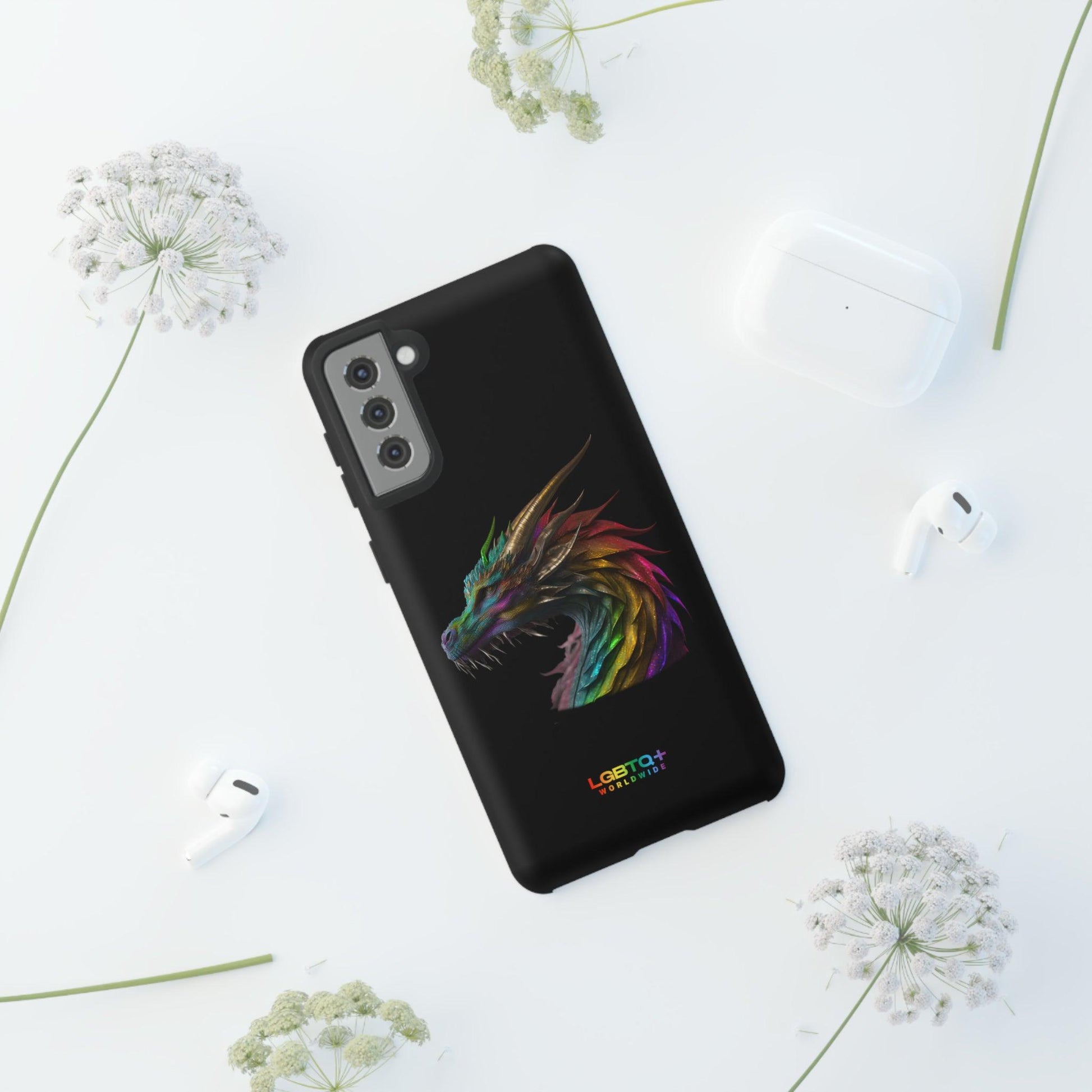 LGBTQWorldwide - ,,DRACHE" Doppelgehäuse Handyhülle Accessories, Glossy, iPhone Cases, Matte, Phone accessory, Phone Cases, Samsung Cases, tough, Valentine's Day Picks lgbtq Bekleidung Accessoires unisex Zubehör