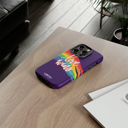 LGBTQWorldwide - ,,LIEBE GEWINNT" Doppelgehäuse Handyhülle Accessories, Glossy, iPhone Cases, Matte, Phone accessory, Phone Cases, Samsung Cases, Thermo, Valentine's Day Picks lgbtq Bekleidung Accessoires unisex Zubehör