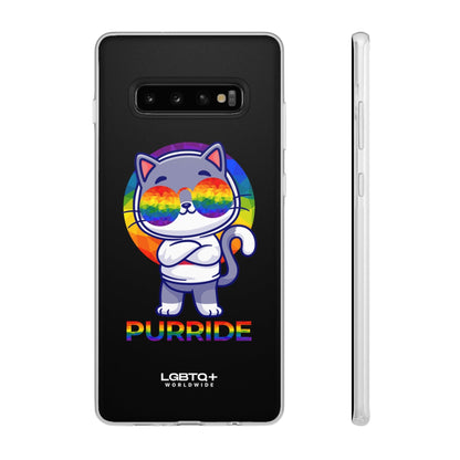 LGBTQWorldwide - ,,PURRIDE" Flexible Handyhülle Accessories, Case, iPhone, iPhone Cases, Phone accessory, Phone Cases, Samsung Cases, silikon, Valentine's Day promotion lgbtq Bekleidung Accessoires unisex Zubehör