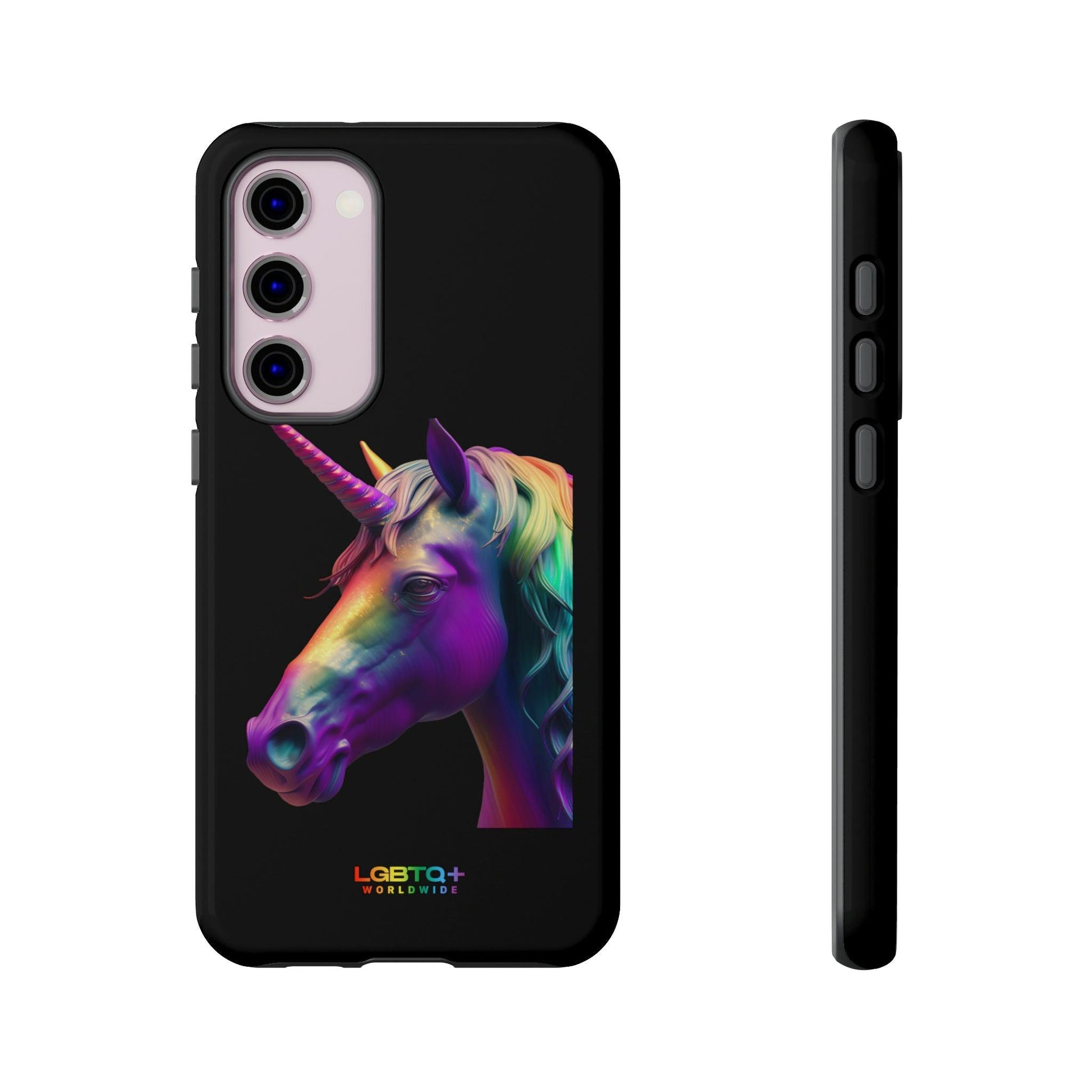 LGBTQWorldwide - ,,REGENBOGEN EINHORN" Doppelgehäuse Handyhülle Accessories, Glossy, iPhone Cases, Matte, Phone accessory, Phone Cases, Samsung Cases, tough, Valentine's Day Picks lgbtq Bekleidung Accessoires unisex Zubehör