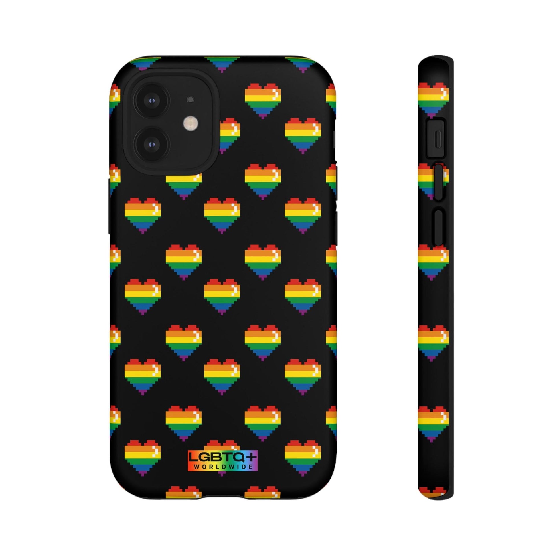 LGBTQWorldwide - ,,COMIC HERZEN" Doppelgehäuse Handyhülle Accessories, Glossy, iPhone Cases, Matte, Phone accessory, Phone Cases, Samsung Cases, Thermo, Valentine's Day Picks lgbtq Bekleidung Accessoires unisex Zubehör