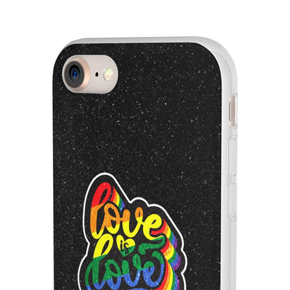 LGBTQWorldwide - ,,LIEBE IST LIEBE" Flexible Handyhülle Accessories, Case, iPhone, iPhone Cases, Phone accessory, Phone Cases, Samsung Cases, Valentine's Day promotion lgbtq Bekleidung Accessoires unisex Zubehör