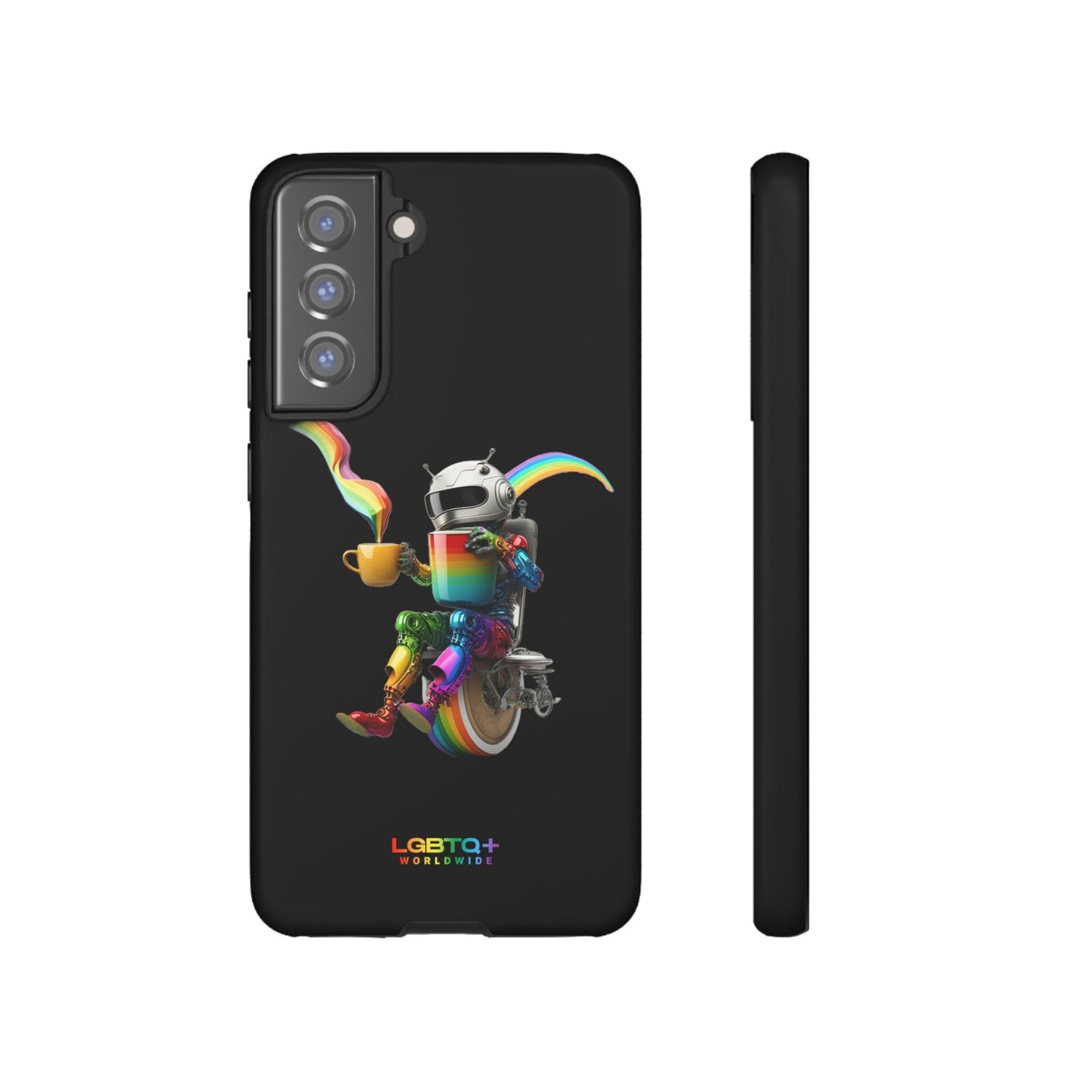 LGBTQWorldwide - ,,LUSTIGER ROBOTER" Doppelgehäuse Handyhülle Accessories, Glossy, iPhone Cases, Matte, Phone accessory, Phone Cases, Samsung Cases, tough, Valentine's Day Picks lgbtq Bekleidung Accessoires unisex Zubehör