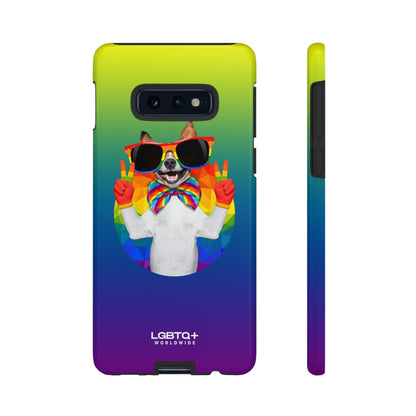 LGBTQWorldwide - ,,GLÜCKLICHER HUND" Doppelgehäuse Handyhülle Accessories, Glossy, iPhone Cases, Matte, Phone accessory, Phone Cases, Samsung Cases, Thermo, Valentine's Day Picks lgbtq Bekleidung Accessoires unisex Zubehör