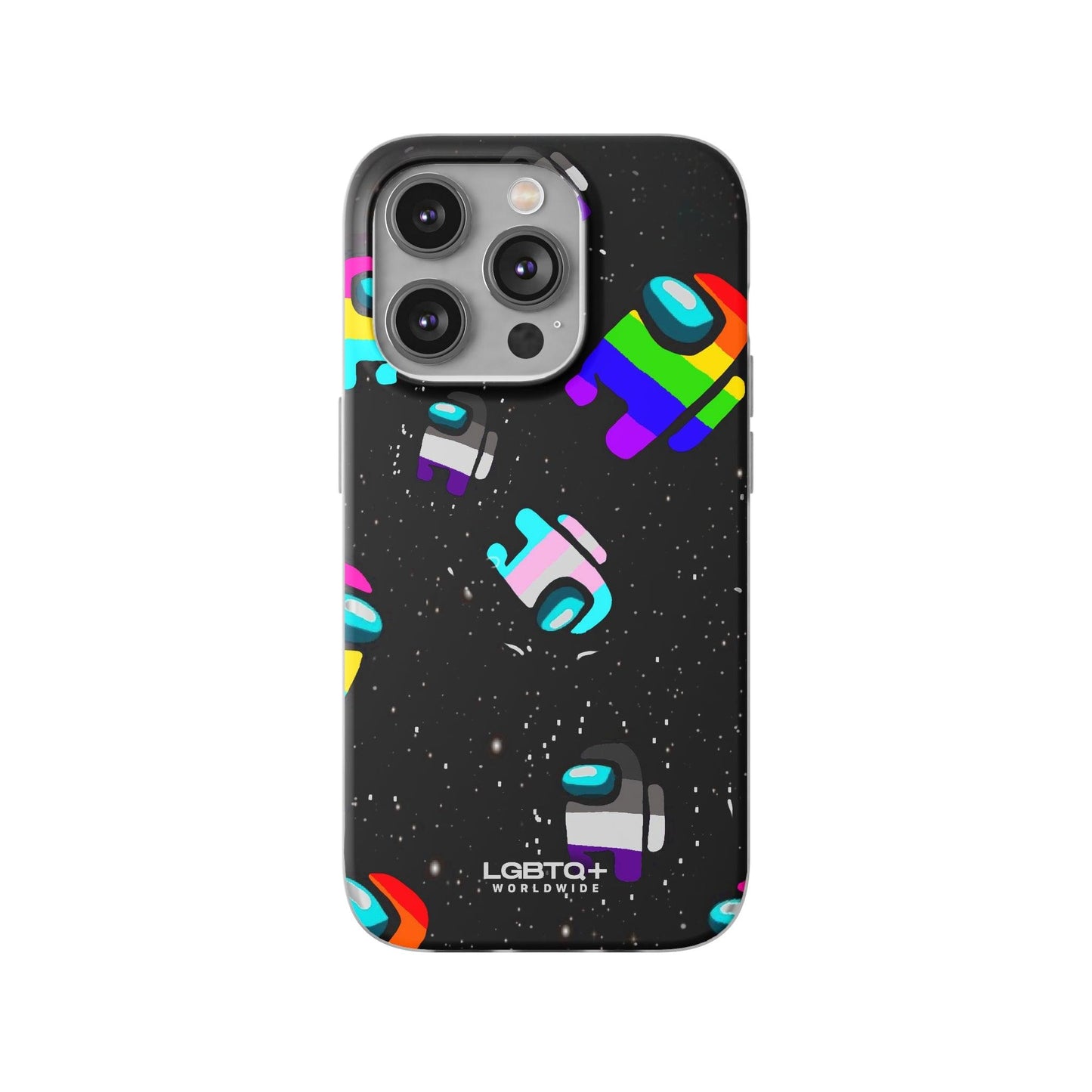 LGBTQWorldwide - ,,IMPOSTER" Flexible Handyhülle Accessories, Case, iPhone, iPhone Cases, Phone accessory, Phone Cases, Samsung Cases, silikon, Valentine's Day promotion lgbtq Bekleidung Accessoires unisex Zubehör