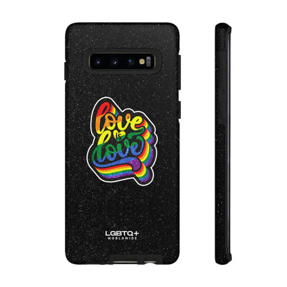 LGBTQWorldwide - ,,LOVE IS LOVE" Doppelgehäuse Handyhülle Accessories, Glossy, iPhone Cases, Matte, Phone accessory, Phone Cases, Samsung Cases, Thermo, Valentine's Day Picks lgbtq Bekleidung Accessoires unisex Zubehör