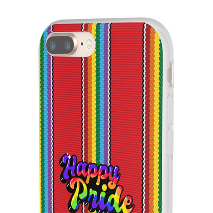 LGBTQWorldwide - ,,HAPPY PRIDE" Flexible Handyhülle Accessories, Case, iPhone, iPhone Cases, Phone accessory, Phone Cases, Samsung Cases, silikon, Valentine's Day promotion lgbtq Bekleidung Accessoires unisex Zubehör