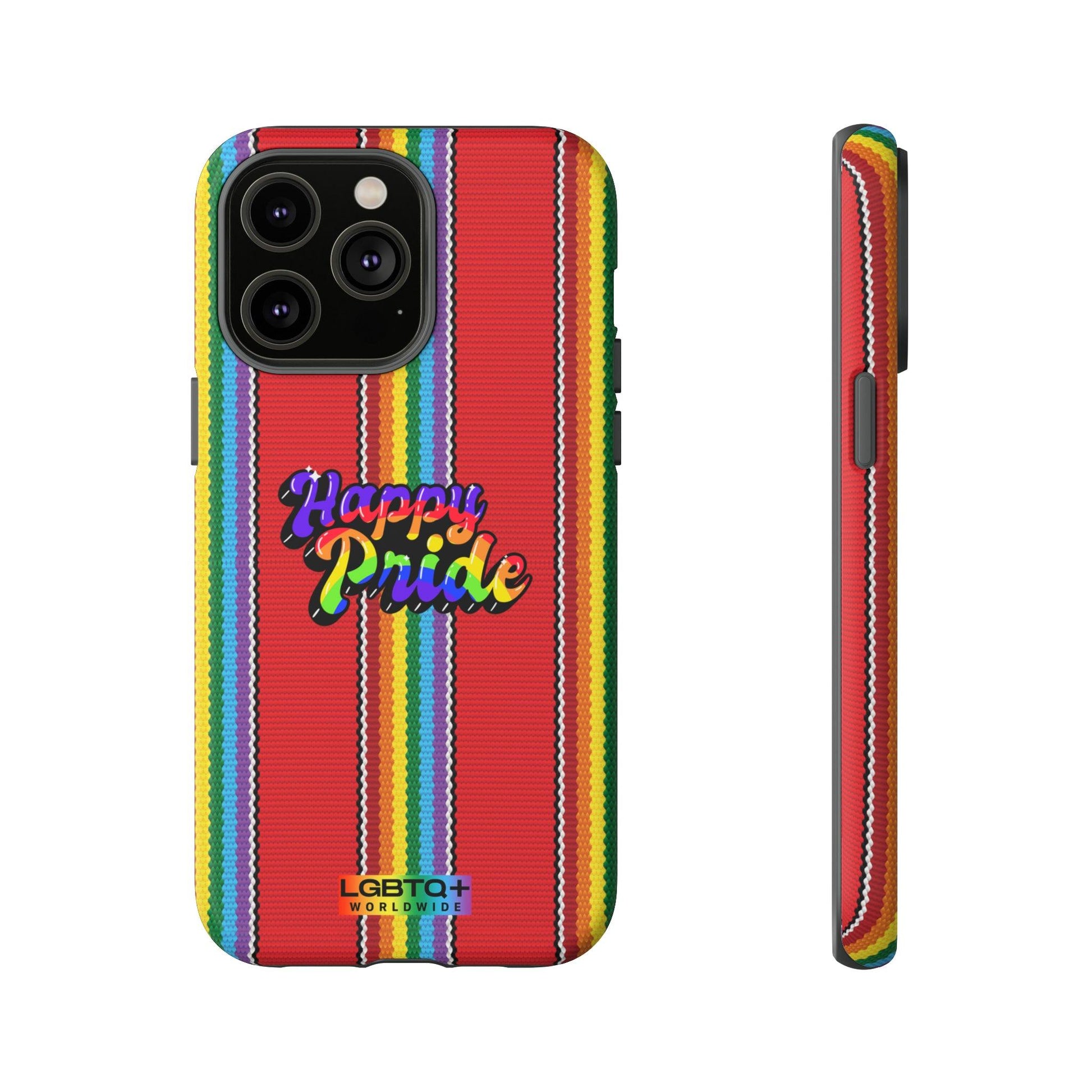 LGBTQWorldwide - ,,HAPPY PRIDE" Doppelgehäuse Handyhülle Accessories, Glossy, iPhone Cases, Matte, Phone accessory, Phone Cases, Samsung Cases, Thermo, Valentine's Day Picks lgbtq Bekleidung Accessoires unisex Zubehör