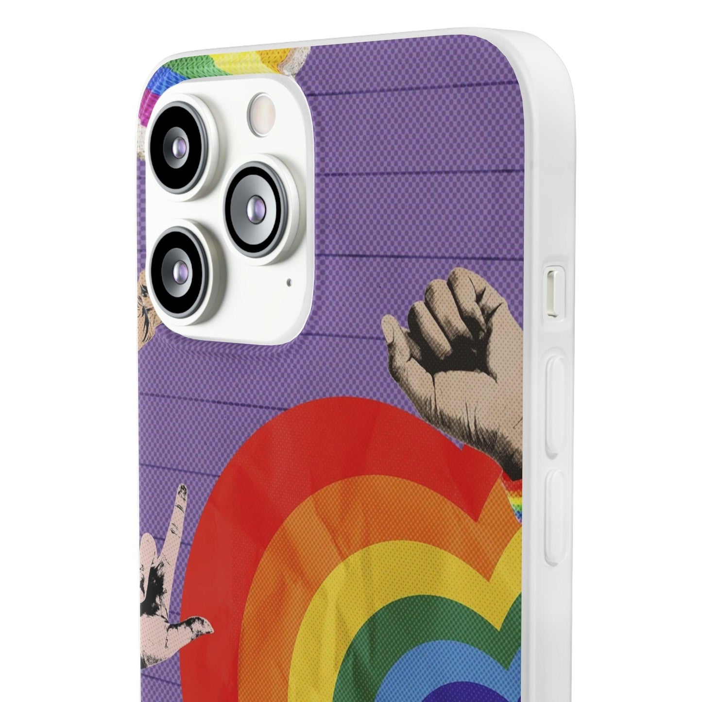 LGBTQWorldwide - ,,REGENBOGEN HERZ" Flexible Handyhülle Accessories, Case, iPhone, iPhone Cases, Phone accessory, Phone Cases, Samsung Cases, silikon, Valentine's Day promotion lgbtq Bekleidung Accessoires unisex Zubehör