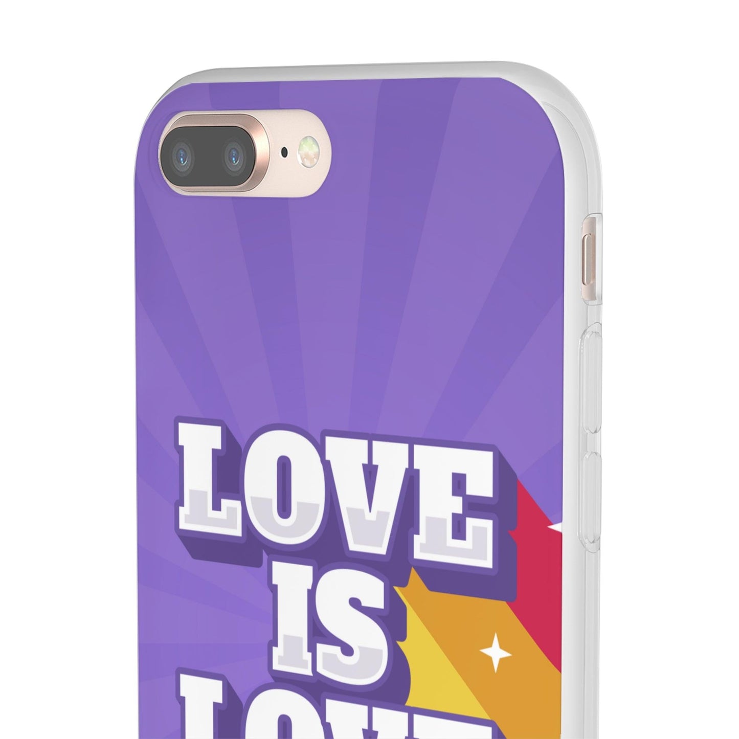 LGBTQWorldwide - ,,LOVE IS LOVE" Flexible Handyhülle Accessories, Case, iPhone, iPhone Cases, Phone accessory, Phone Cases, Samsung Cases, silikon, Valentine's Day promotion lgbtq Bekleidung Accessoires unisex Zubehör