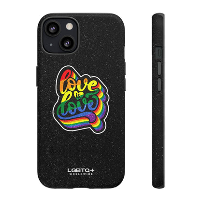 LGBTQWorldwide - ,,LOVE IS LOVE" Doppelgehäuse Handyhülle Accessories, Glossy, iPhone Cases, Matte, Phone accessory, Phone Cases, Samsung Cases, Thermo, Valentine's Day Picks lgbtq Bekleidung Accessoires unisex Zubehör