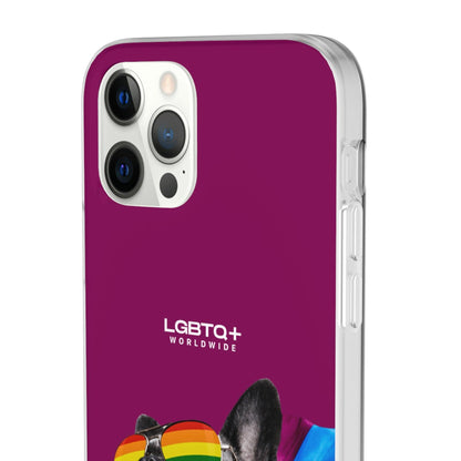 LGBTQWorldwide - ,,GLÜCKLICHER HUND" Flexible Handyhülle Accessories, Case, iPhone, iPhone Cases, Phone accessory, Phone Cases, Samsung Cases, silikon, Valentine's Day promotion lgbtq Bekleidung Accessoires unisex Zubehör