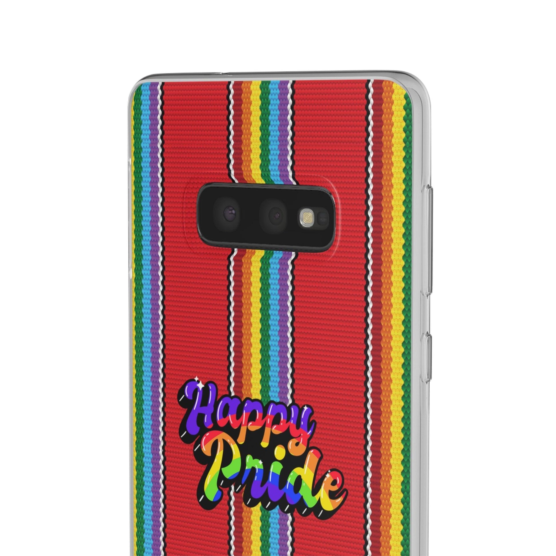 LGBTQWorldwide - ,,HAPPY PRIDE" Flexible Handyhülle Accessories, Case, iPhone, iPhone Cases, Phone accessory, Phone Cases, Samsung Cases, silikon, Valentine's Day promotion lgbtq Bekleidung Accessoires unisex Zubehör